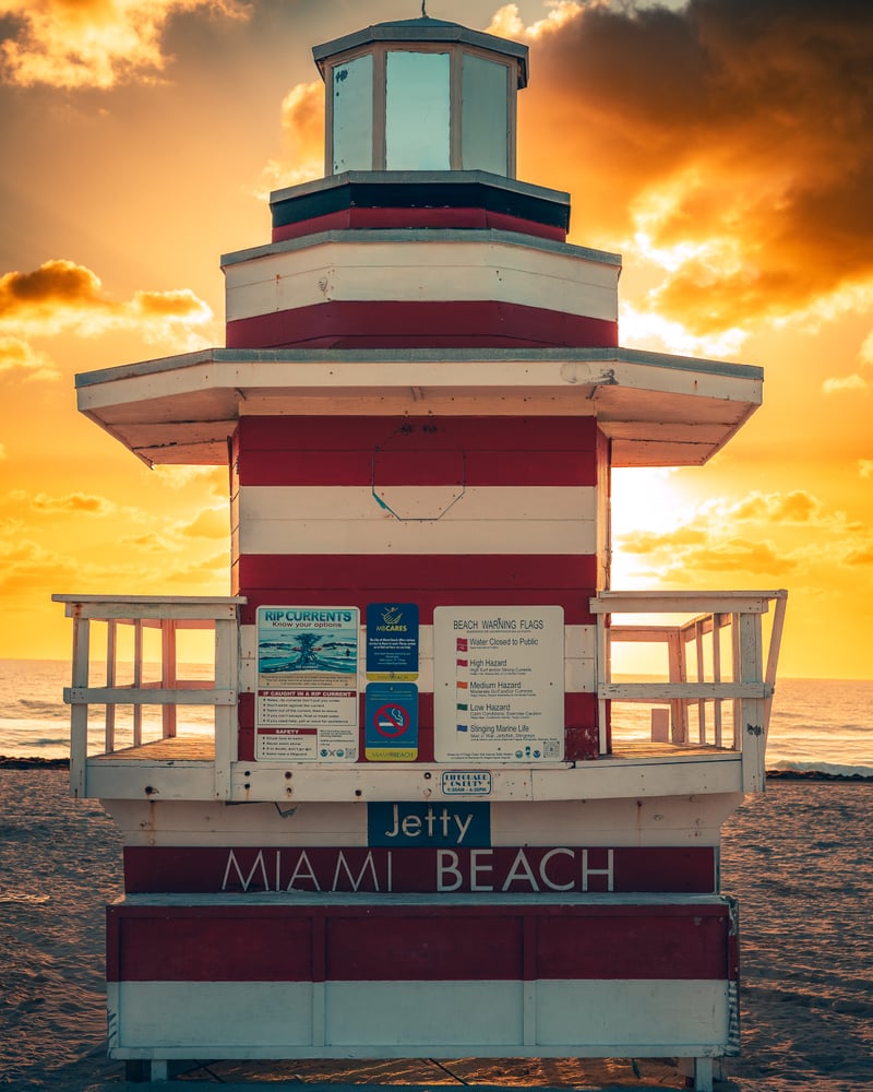 Miami Beach Jetty Lifeguard Tower