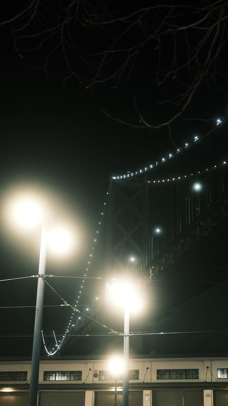 San Francisco-Oakland Bay Bridge from The Embarcadero