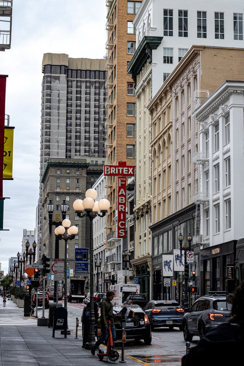 Britex Fabrics Sign on Geary Street