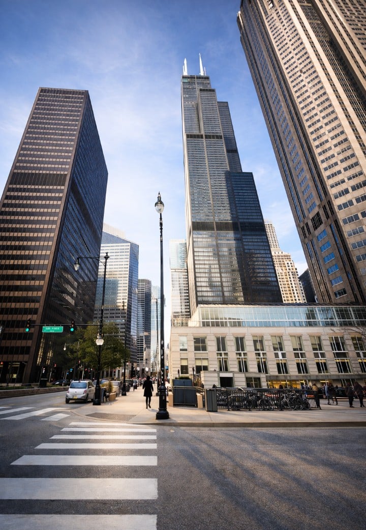 Willis Tower from Franklin Street