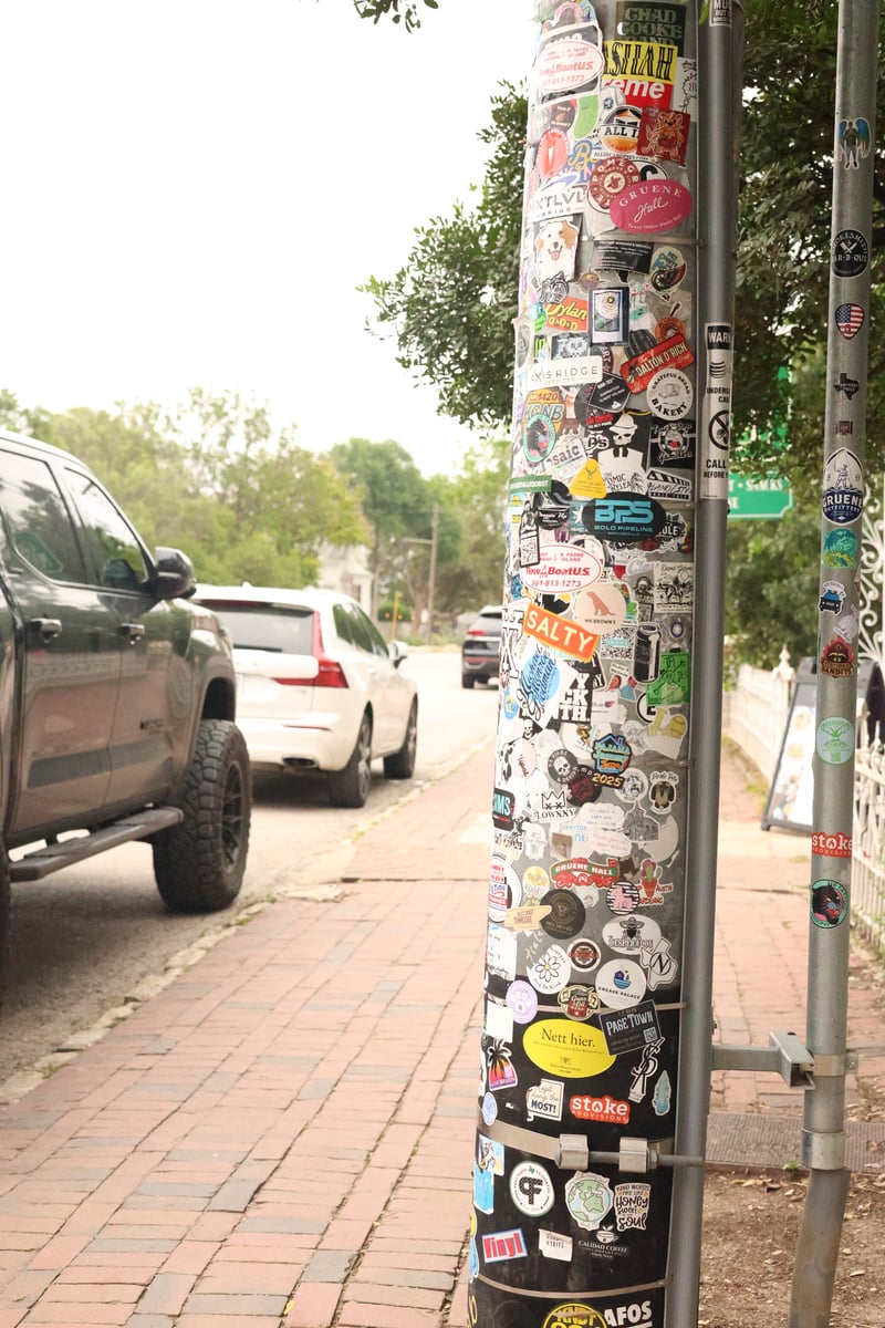Gruene Historic District Sticker Pole