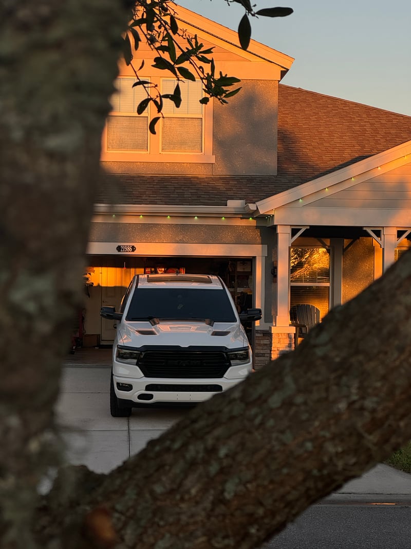 Suburban Driveway Golden Hour