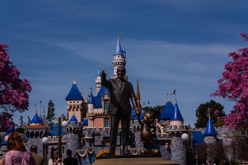 Sleeping Beauty Castle & Partners Statue