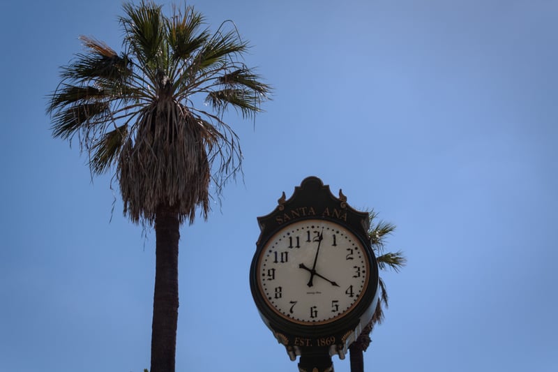 Historic Santa Ana Street Clock