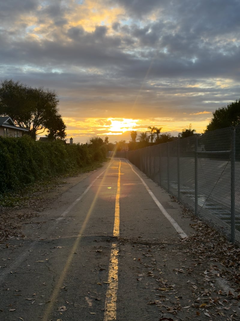Escondido Suburban Path Sunset