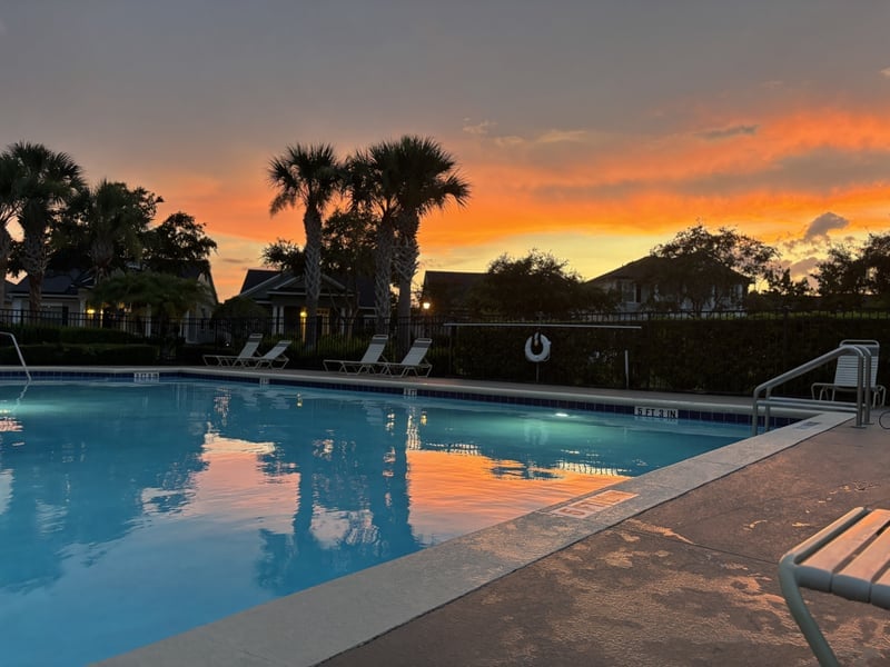 Chicora Crossing Pool Sunset