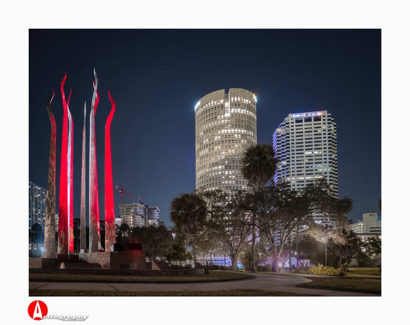 Tampa Riverwalk Skyline View