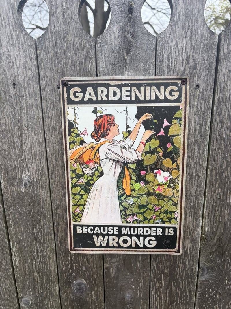 Patchogue Garden Fence Sign