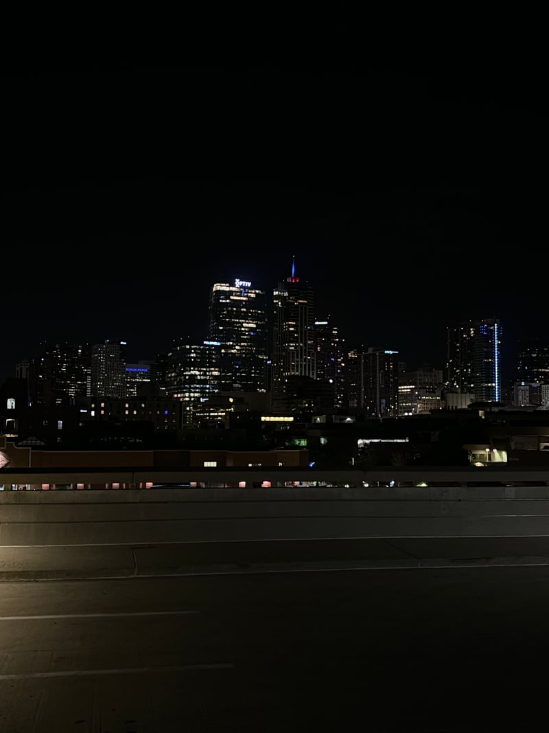 7th Street Garage Skyline View