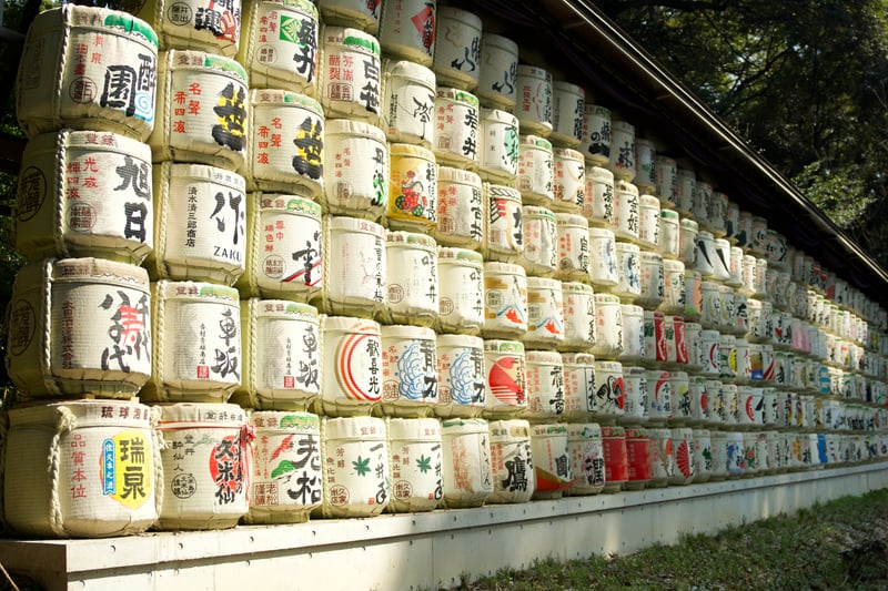 Meiji Jingu Sake Barrels