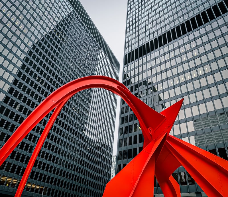 Federal Plaza & Flamingo Sculpture