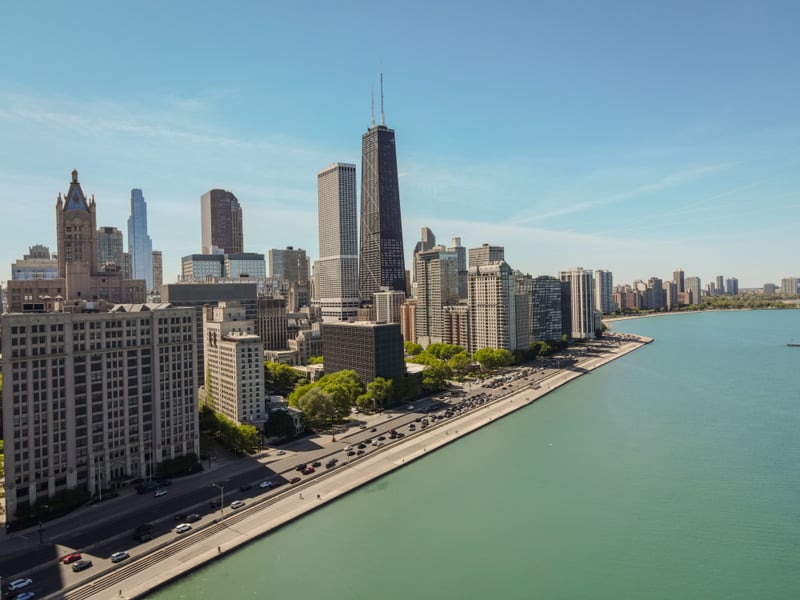 Chicago Skyline from North Lake Shore Drive