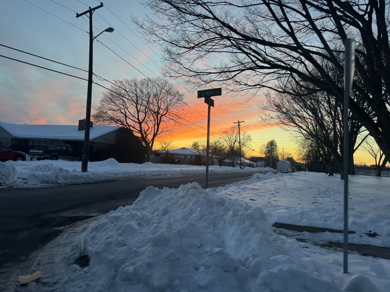 Norton Avenue Winter Sunset