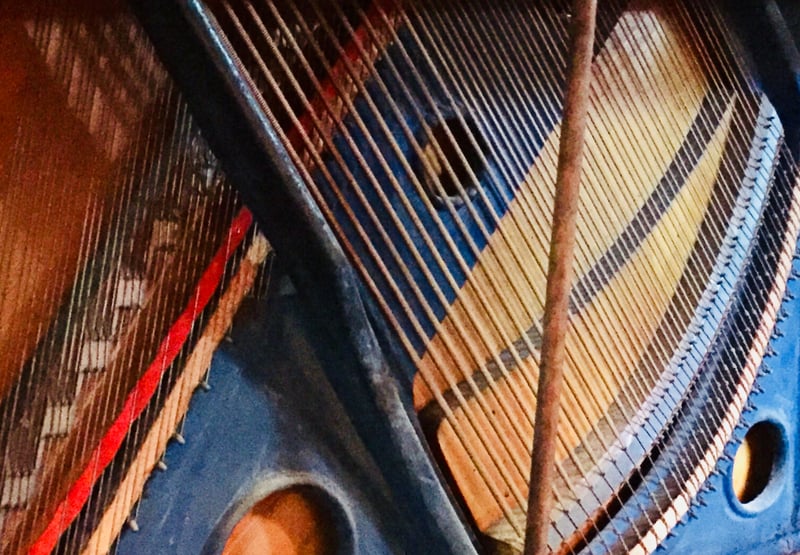 Vintage Piano Interior Detail