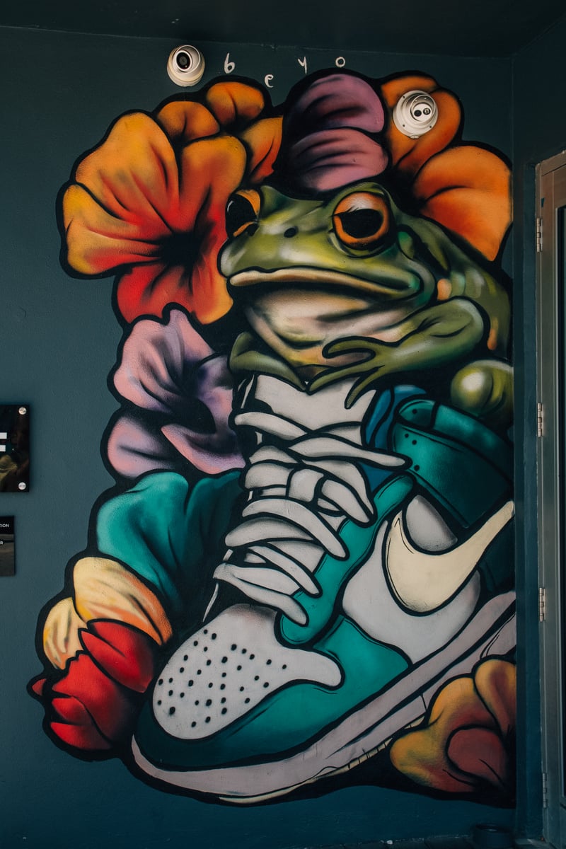 Frog and Sneaker Mural