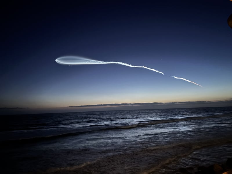 Oceanside Beach Rocket Launch View