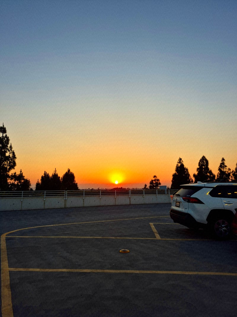 Pixar Pals Parking Structure Sunset
