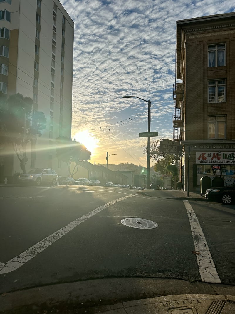 Sutter and Octavia Street Sunset
