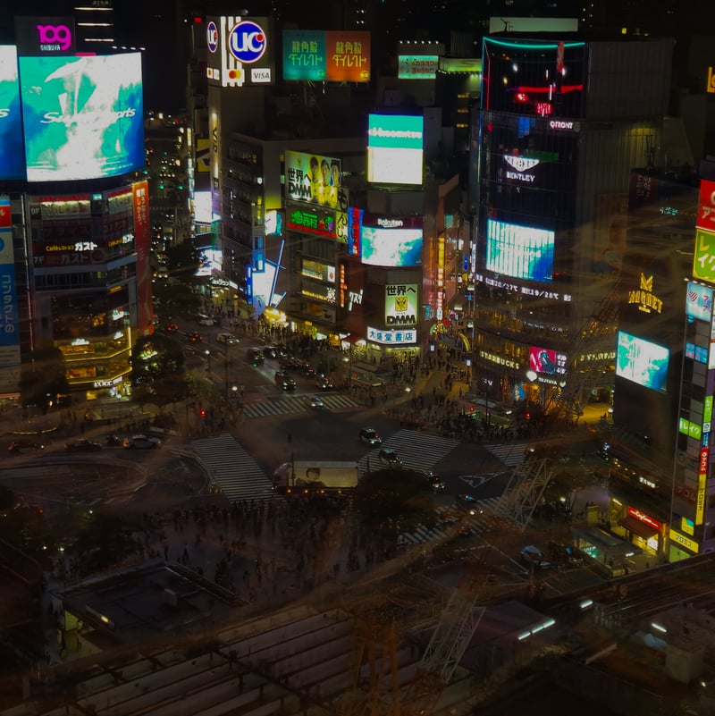 Shibuya Crossing from Shibuya Hikarie
