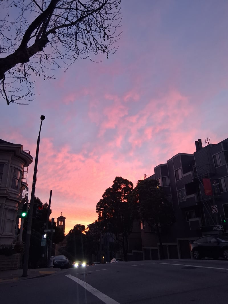 Cesar Chavez Street Sunset