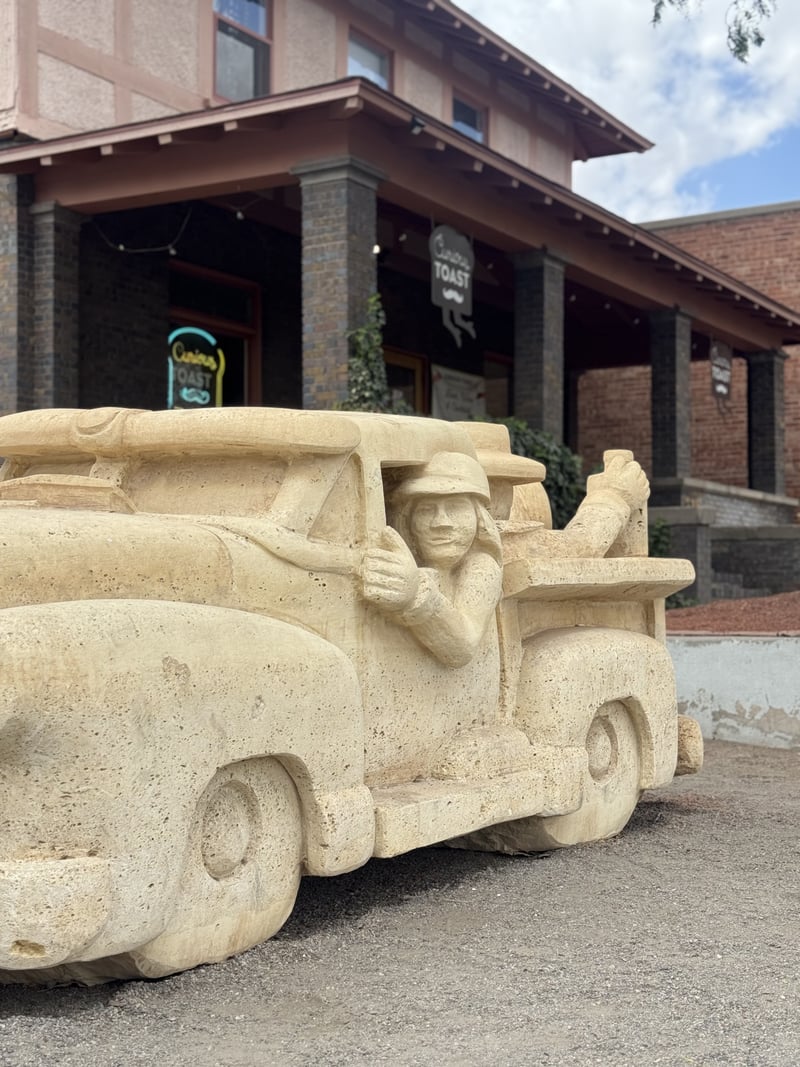 Curious Toast Cafe Sculpture