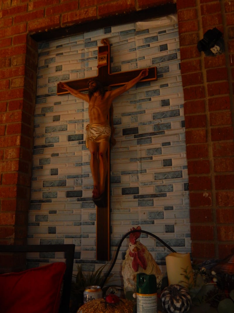 Holly Residential Crucifix Shrine
