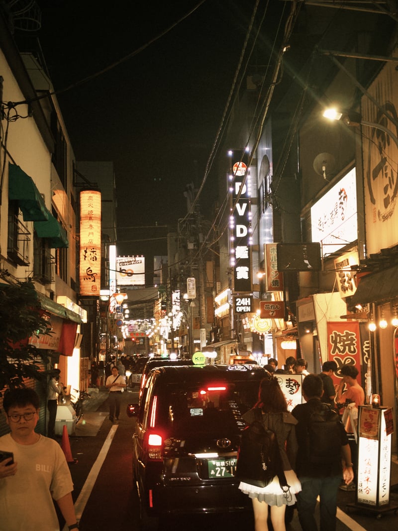 Shibuya Backstreet Night Scene