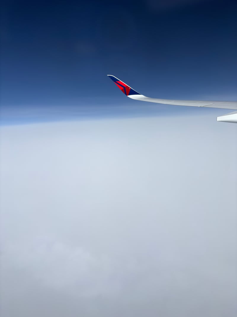 Delta Flight Window View