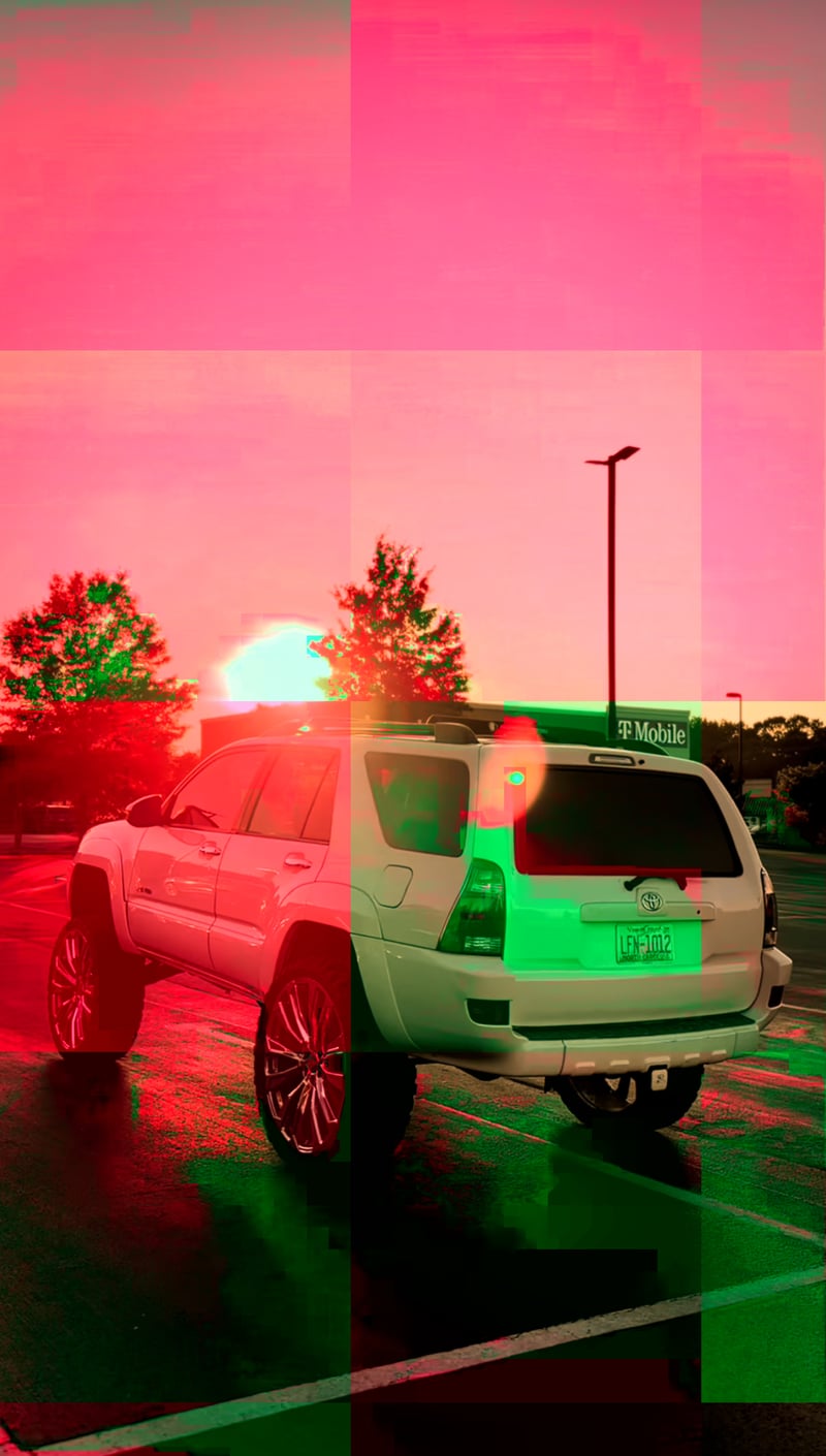 Suburban Sunset Parking Lot